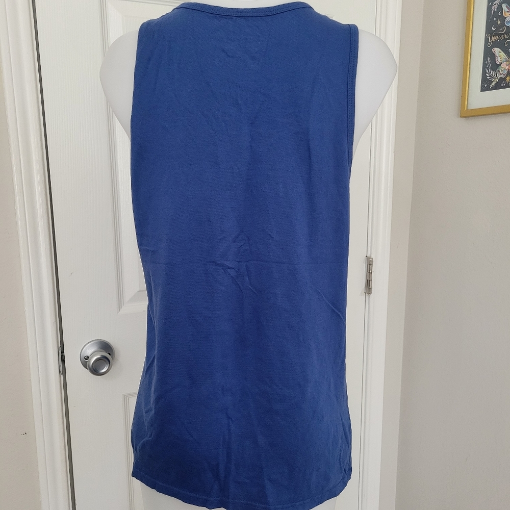 Pull&Bear Empty Ocean Tank Top M Euc Blue And Whi… - image 2